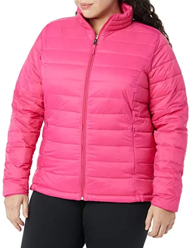 Amazon Essentials Women's Lightweight Long-Sleeve Water-Resistant Puffer Jacket (Available in Plus Size), Black, Medium