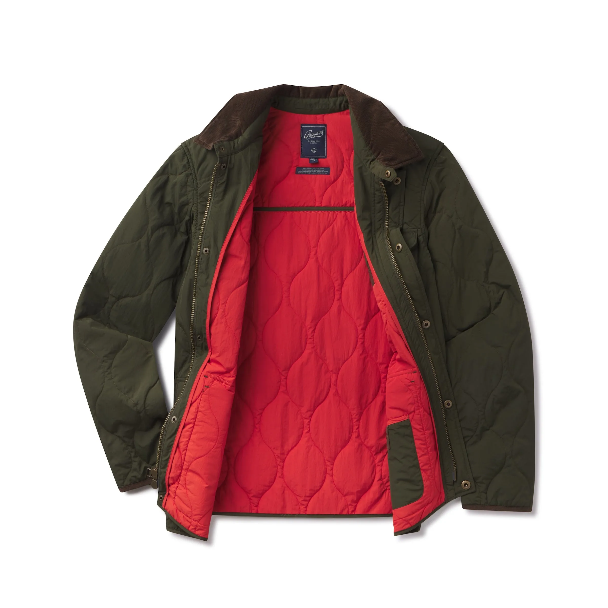 Andrew Lightweight Quilted Jacket - Olive