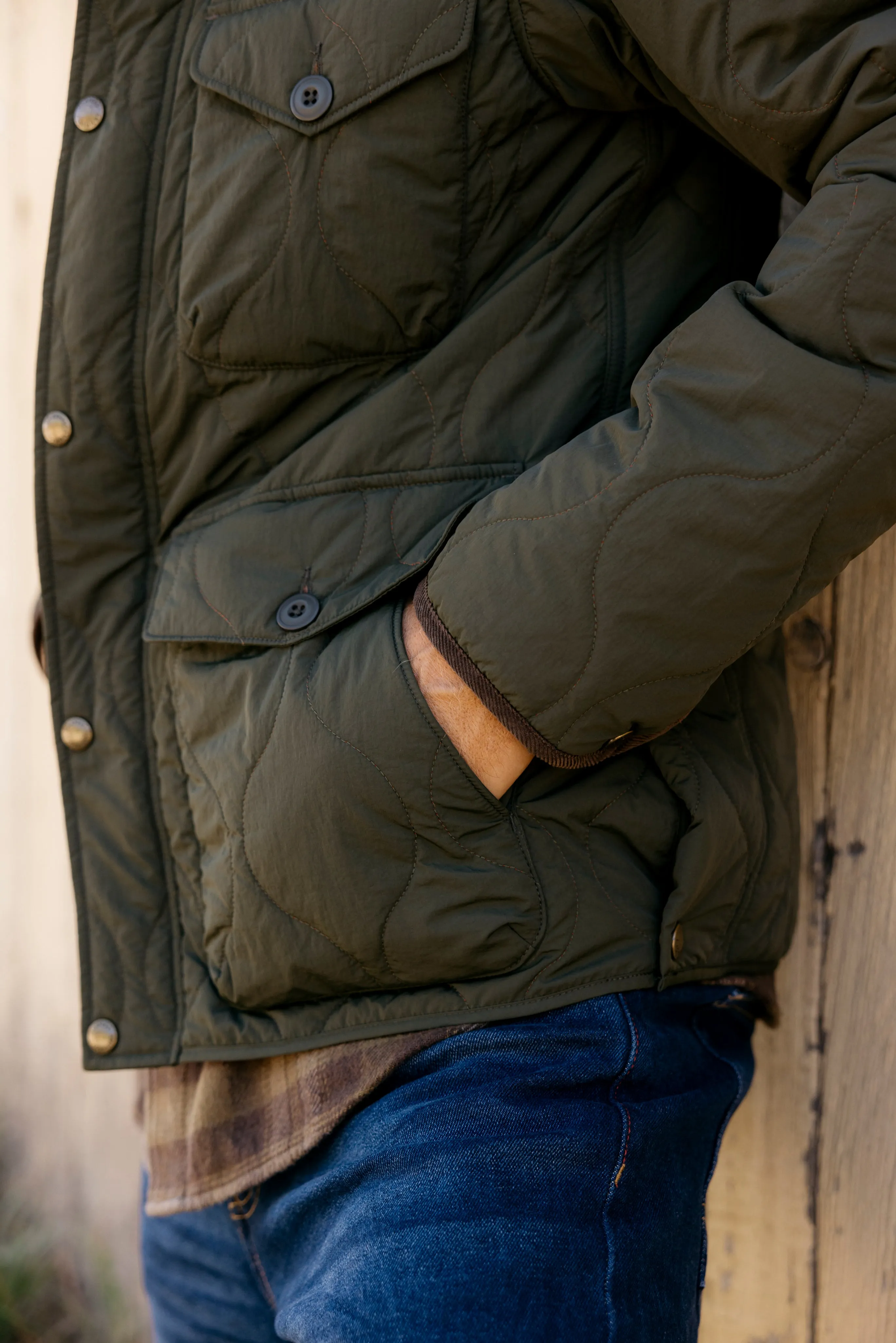 Andrew Lightweight Quilted Jacket - Olive