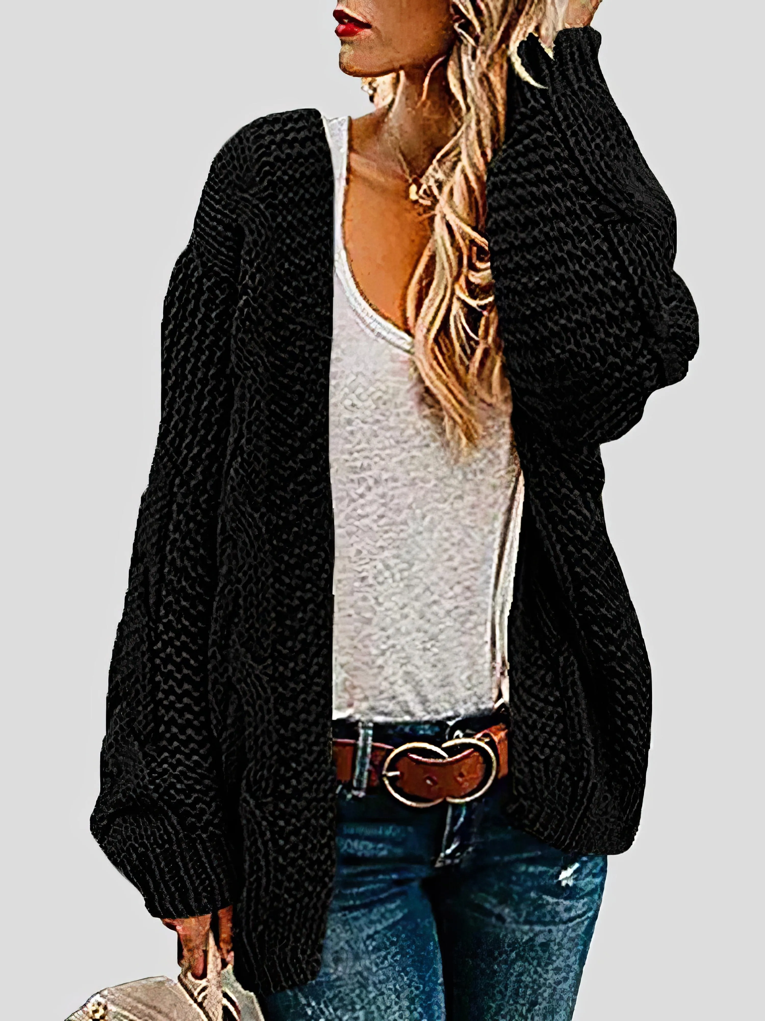 Black Knitted Cardigan