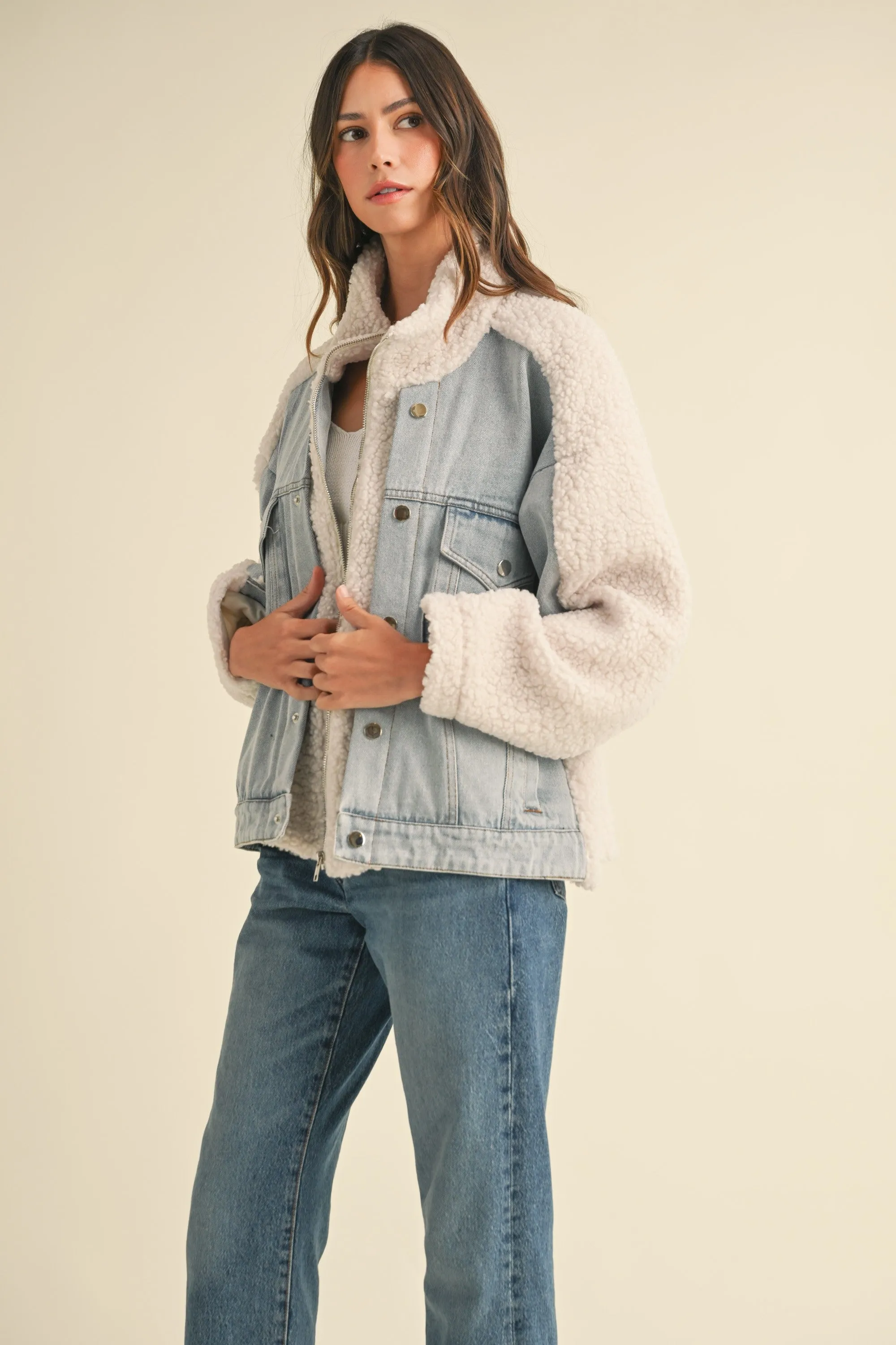 Bree Denim Sherpa Jacket