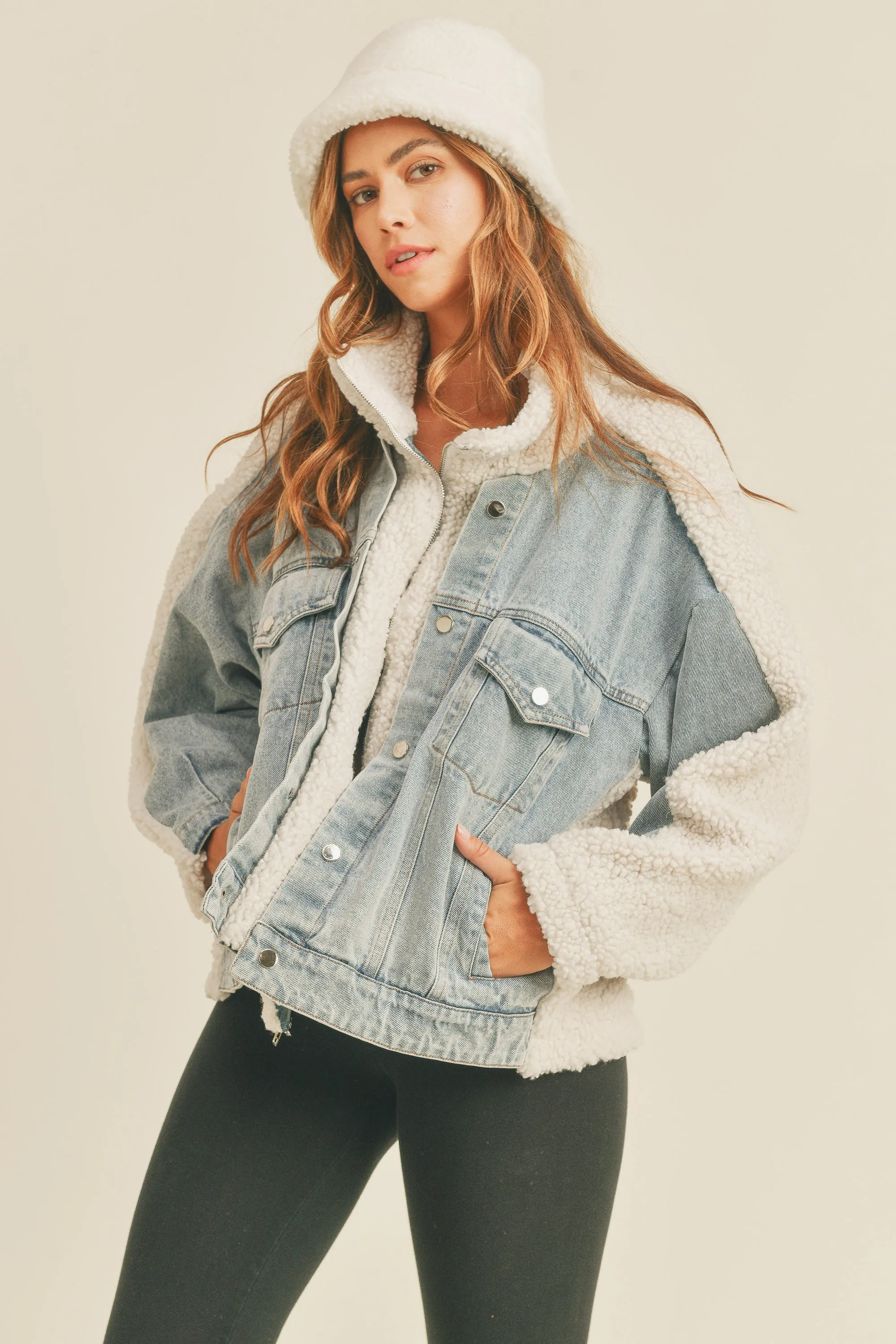 Bree Denim Sherpa Jacket