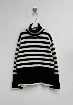 BRONWYN STRIPED TURTLENECK SWEATER