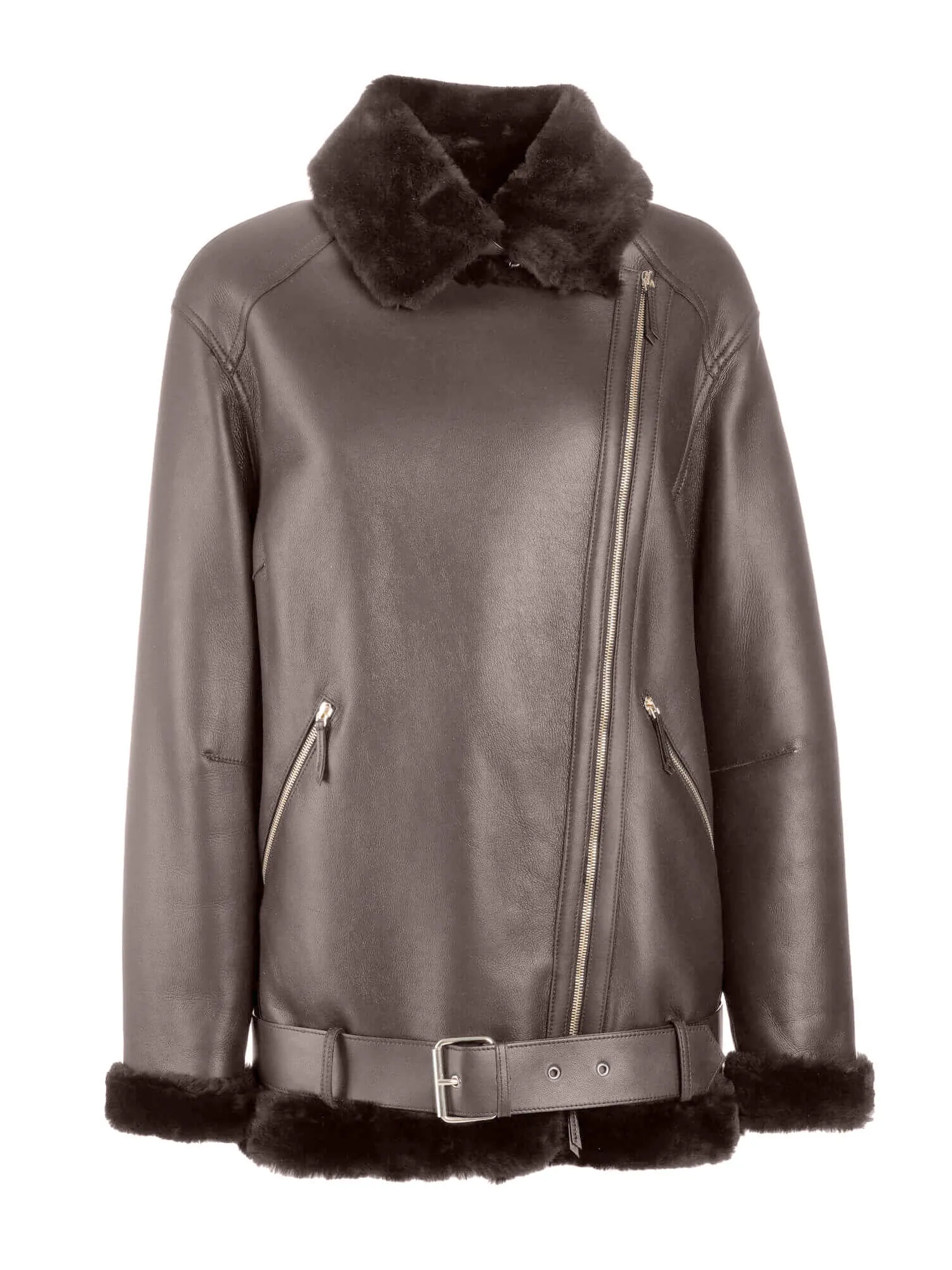 Christie Aviator Italian Merino Shearling Sheepskin Jacket