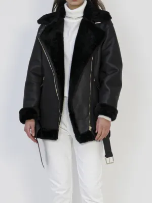 Christie Aviator Italian Merino Shearling Sheepskin Jacket