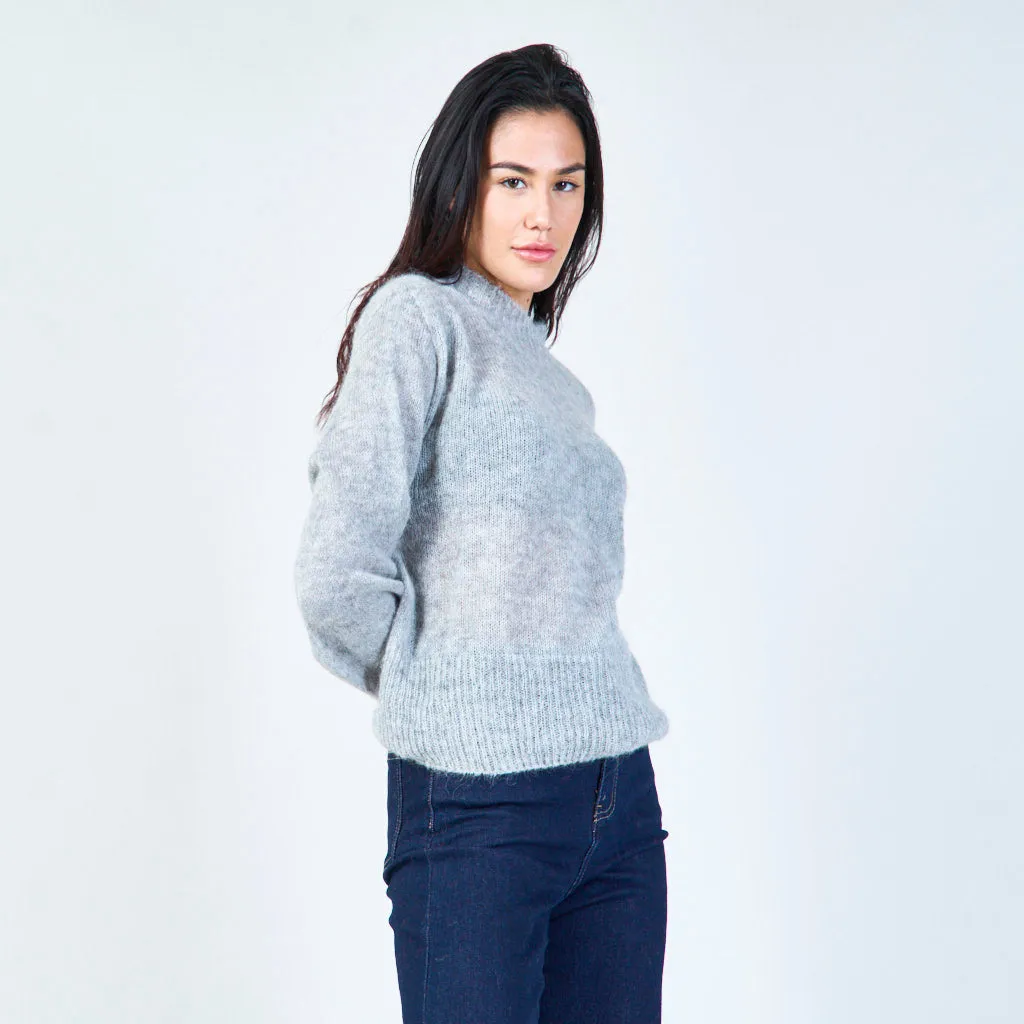 Classic round neck soft sweater wholesale