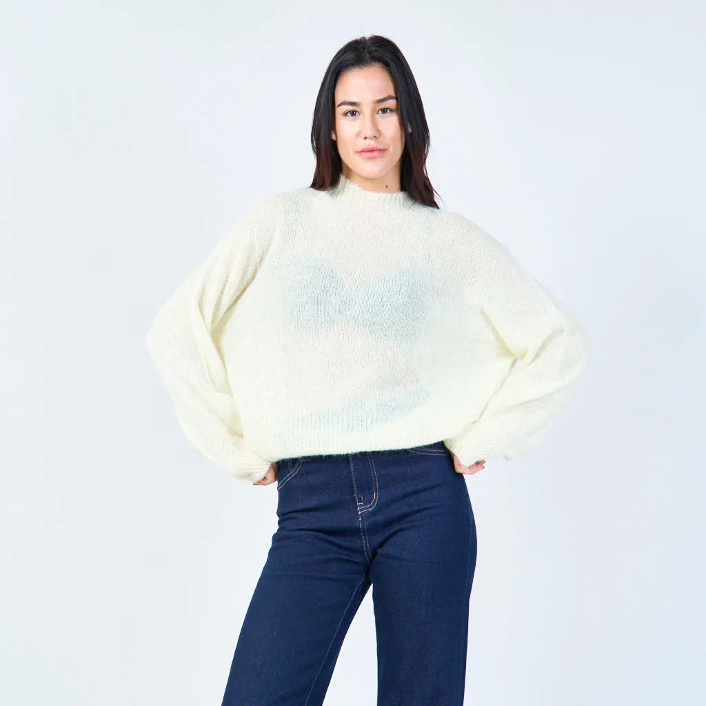 Classic round neck soft sweater wholesale