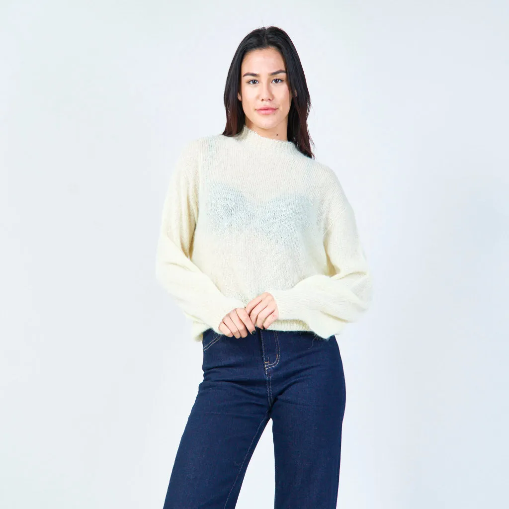 Classic round neck soft sweater wholesale