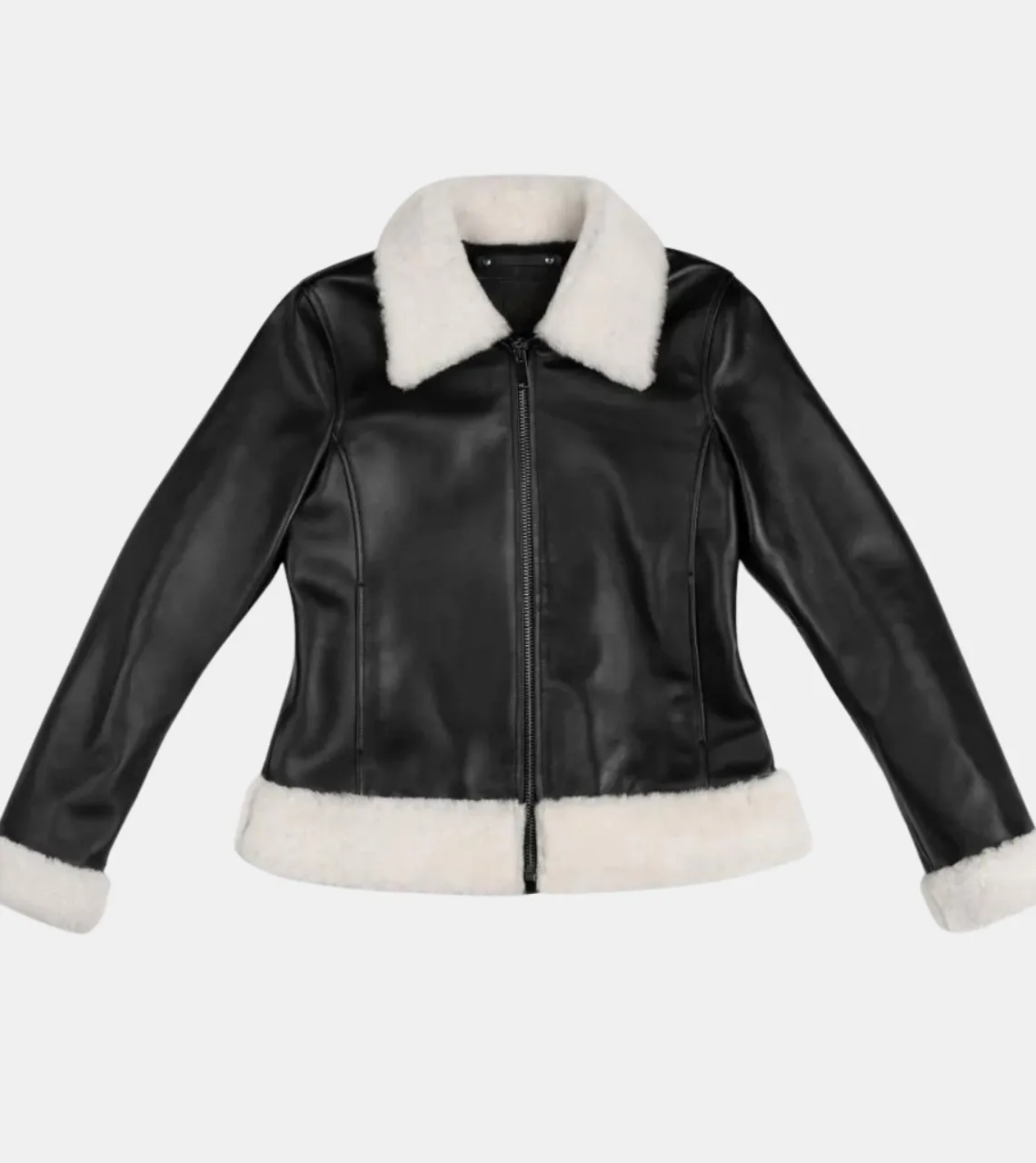 Diara Women's Black Shearling Leather Jacket