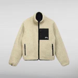 Dual tone Stussy 8 Ball Sherpa Jacket