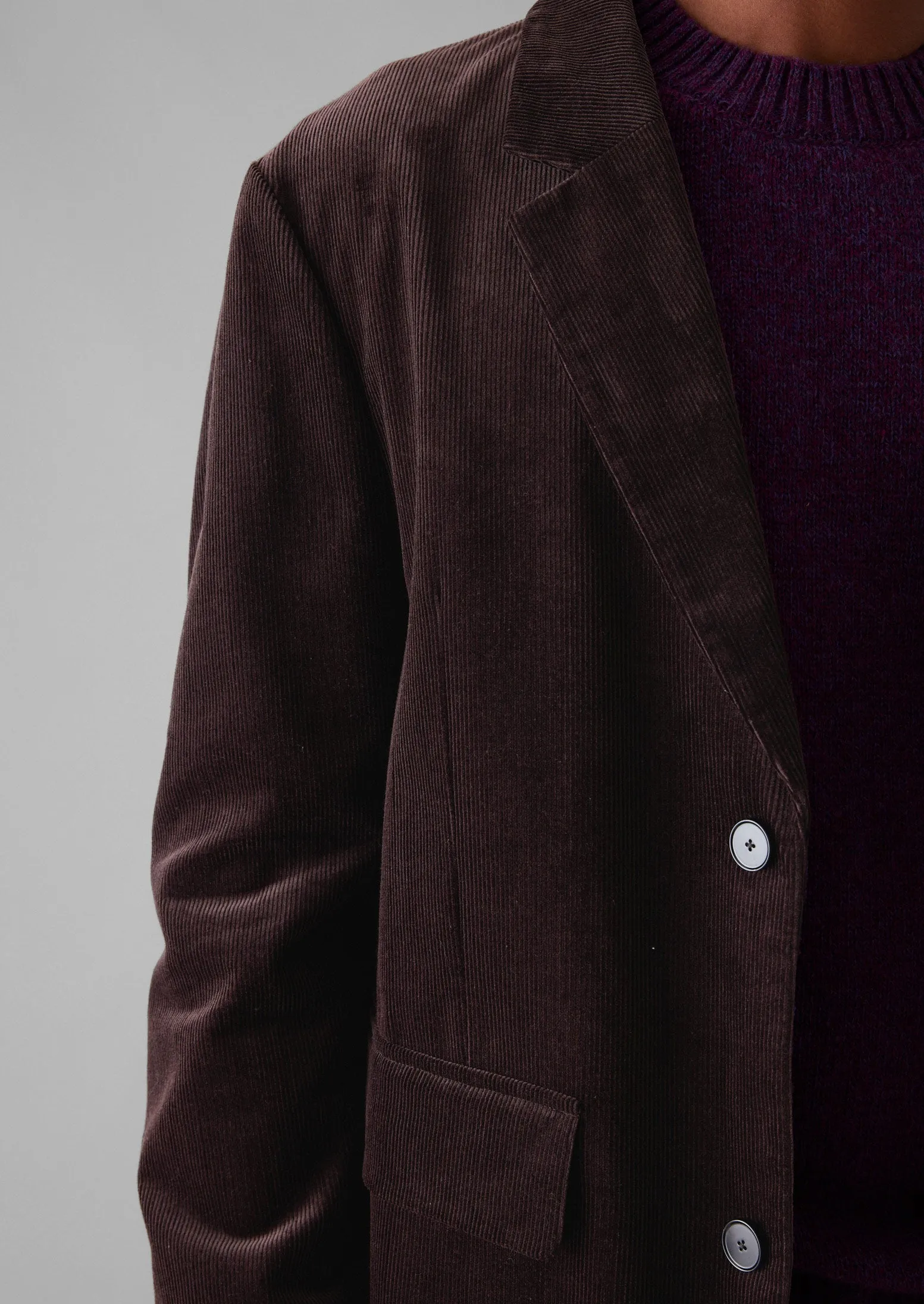 Easy Tailored Organic Cord Jacket | Chestnut