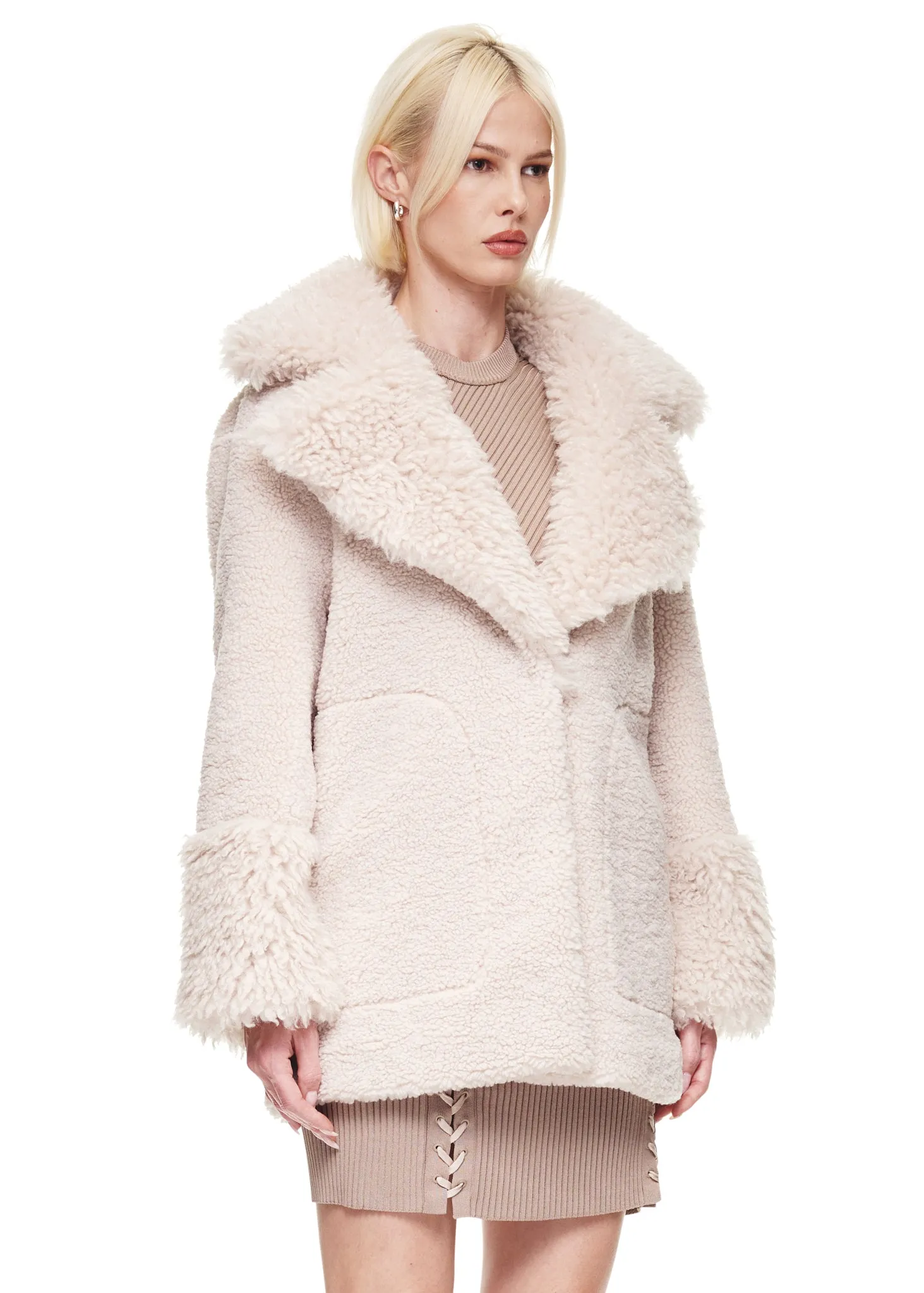 Ena Pelly April Faux Fur Teddy Jacket