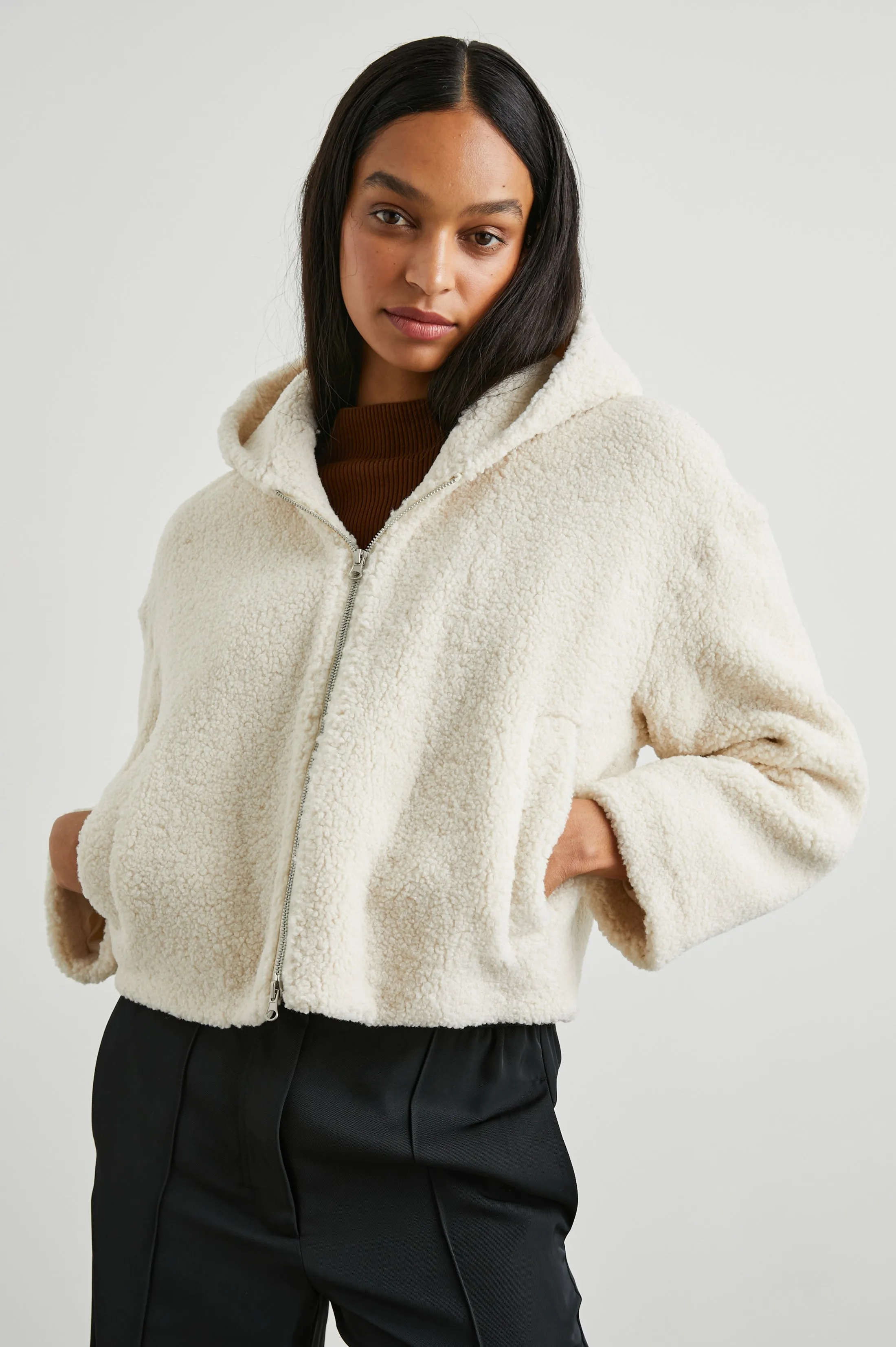 FABI JACKET - IVORY TEDDY