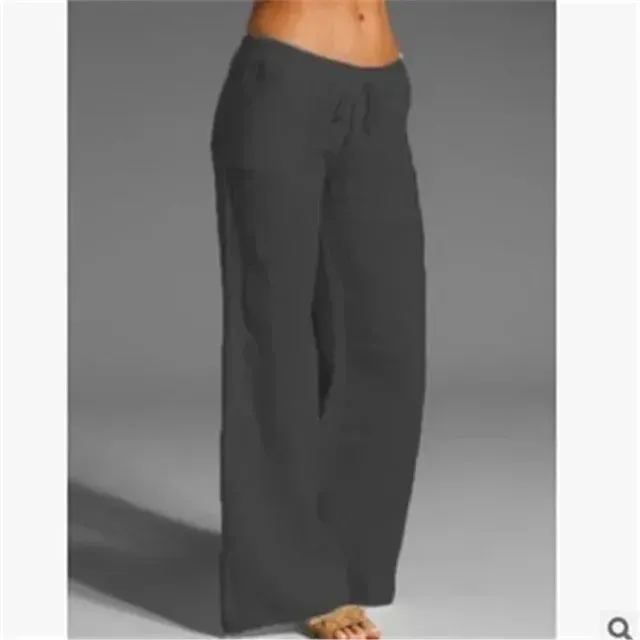 Ivyshape | Comfortable Wide-Leg Drawstring Pants