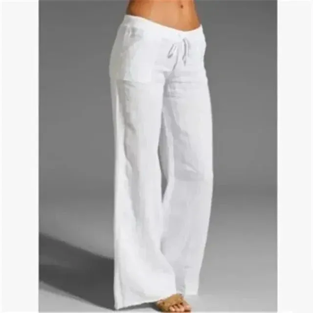 Ivyshape | Comfortable Wide-Leg Drawstring Pants