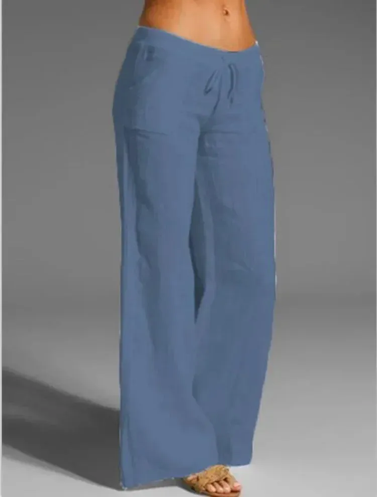 Ivyshape | Comfortable Wide-Leg Drawstring Pants