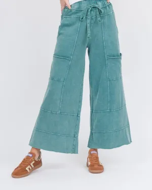 Kate Wide Leg Pant Teal Green