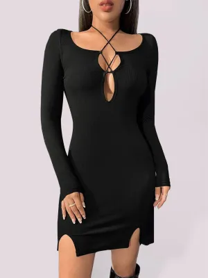 Knitted Bodycon Mini Dress!