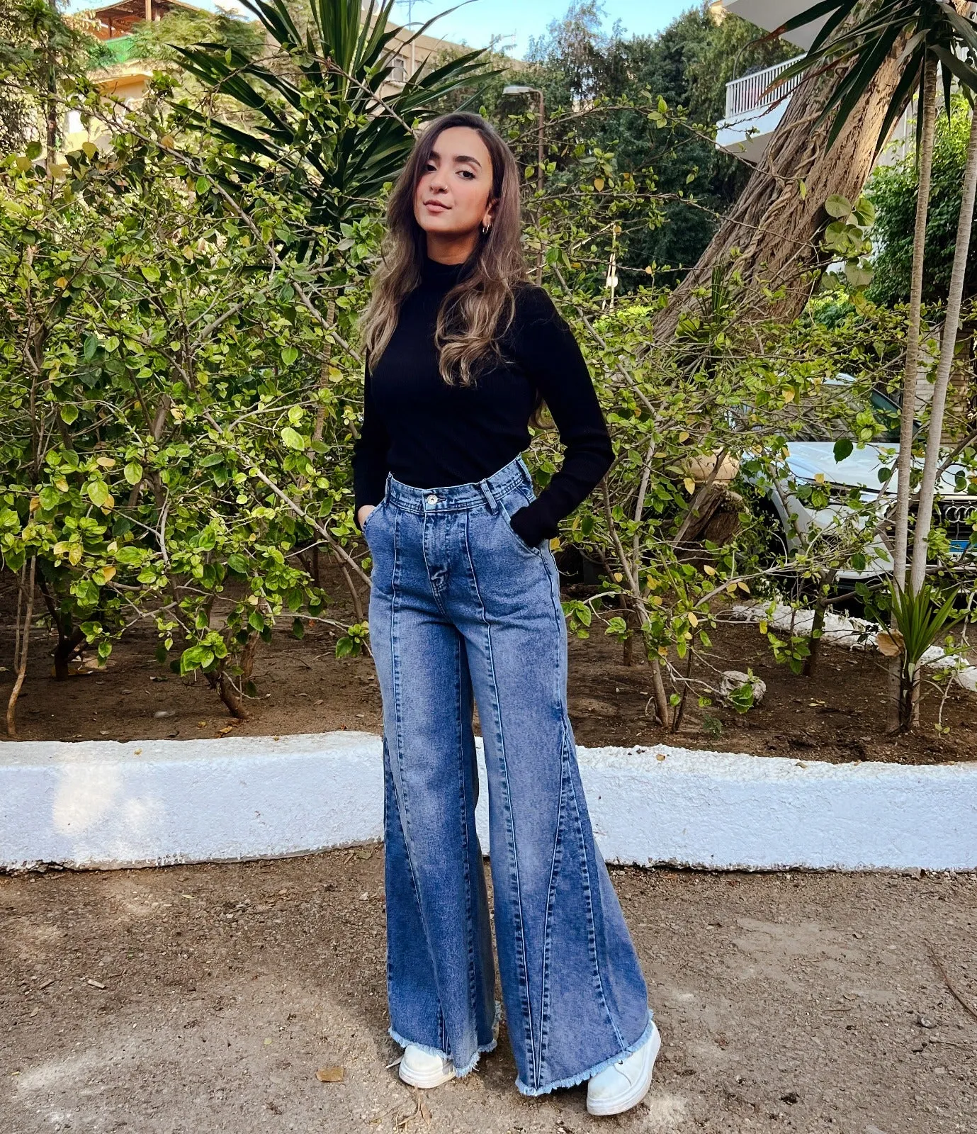 Laid-Back Denim Pants