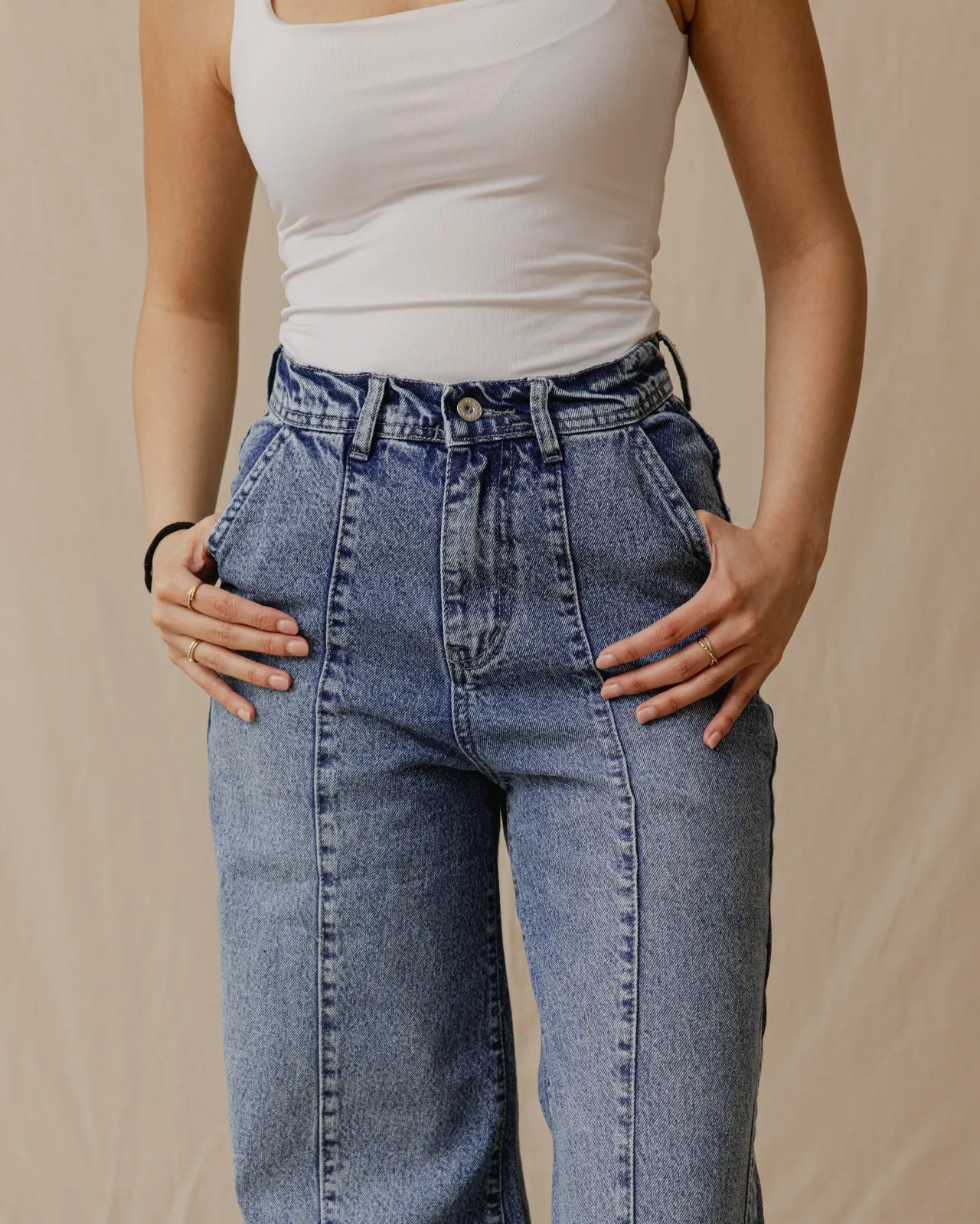 Laid-Back Denim Pants