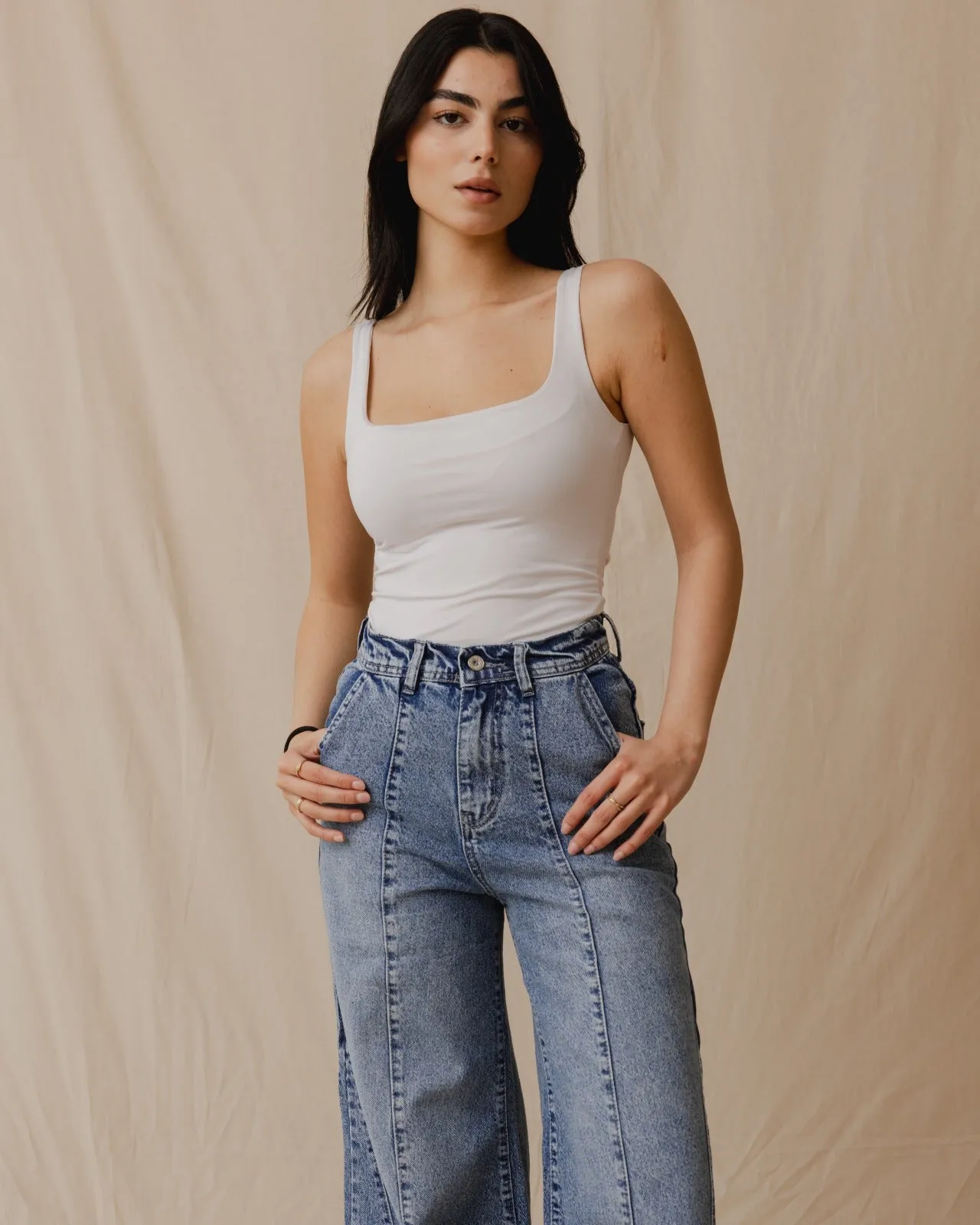 Laid-Back Denim Pants