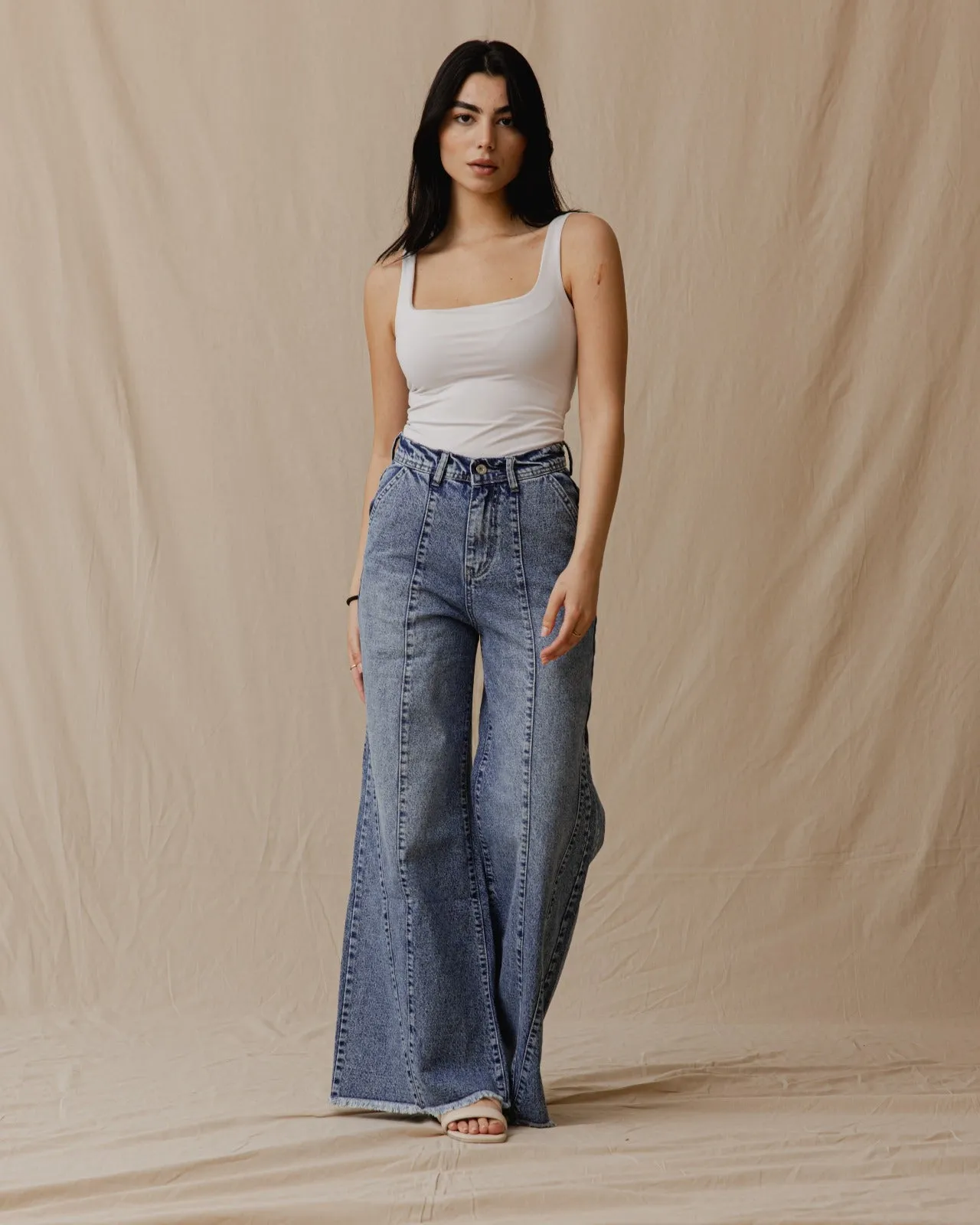 Laid-Back Denim Pants