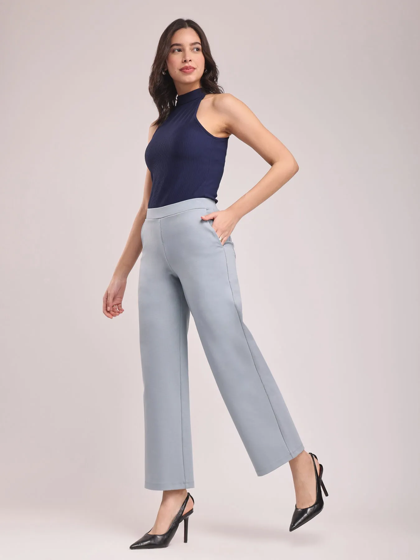 LivIn Wide Leg Pants - Grey