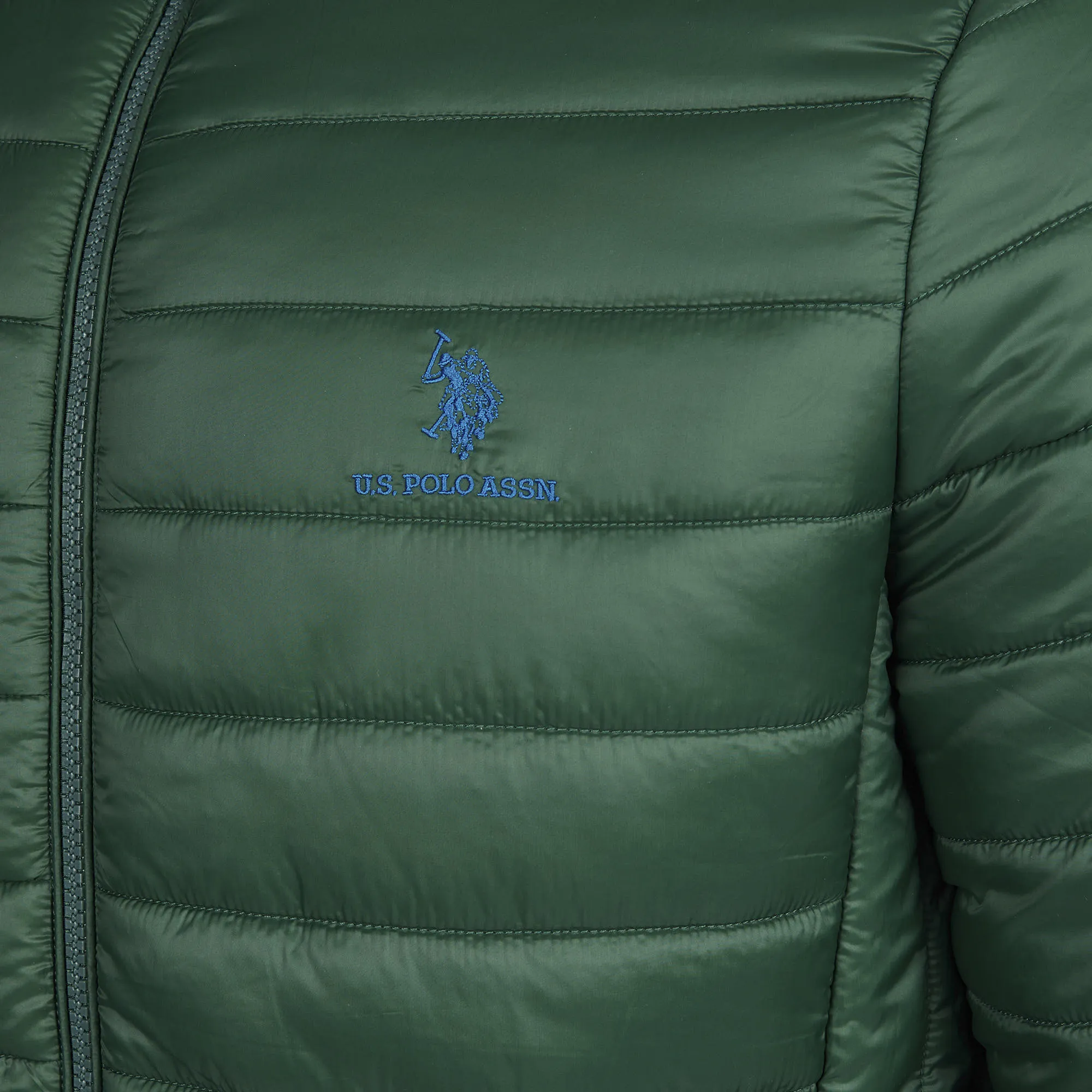 Mens Hooded Quilted Coat in Ponderosa Pine