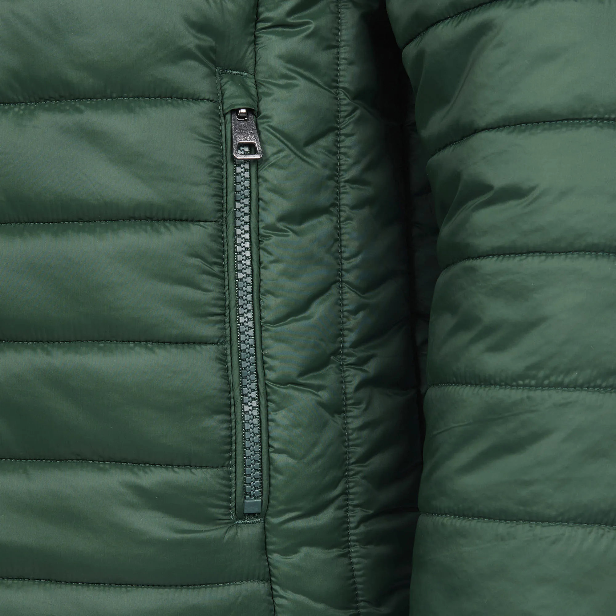 Mens Hooded Quilted Coat in Ponderosa Pine