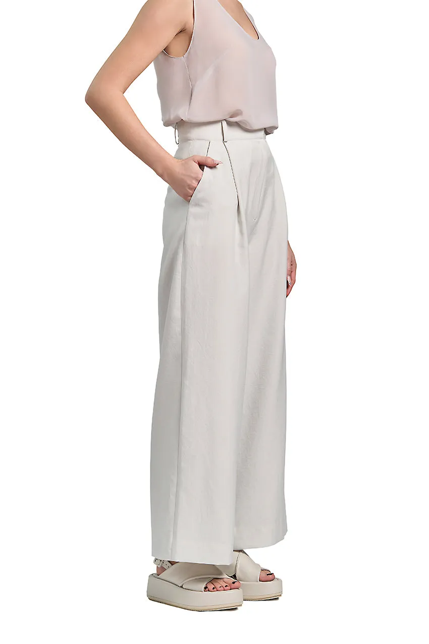 Pleated Wide-Leg Pants