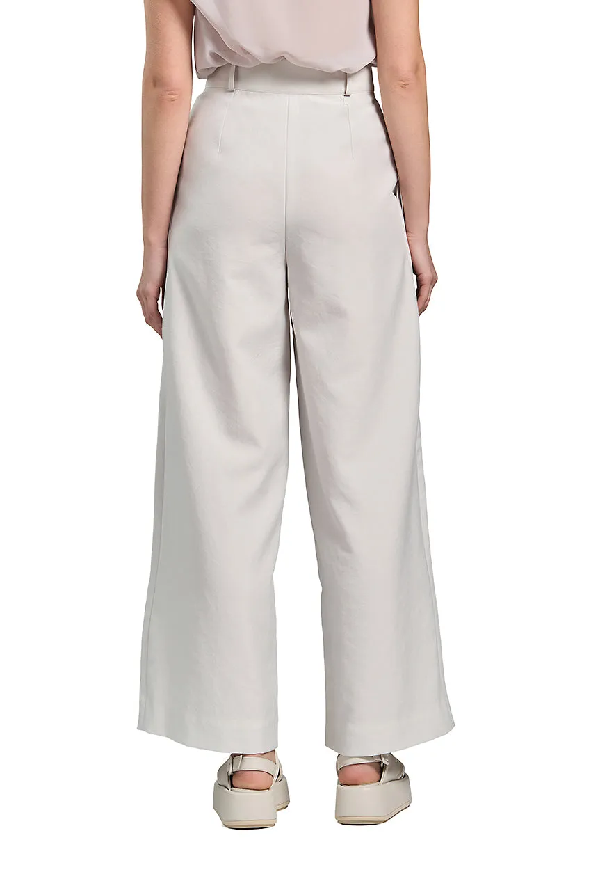 Pleated Wide-Leg Pants