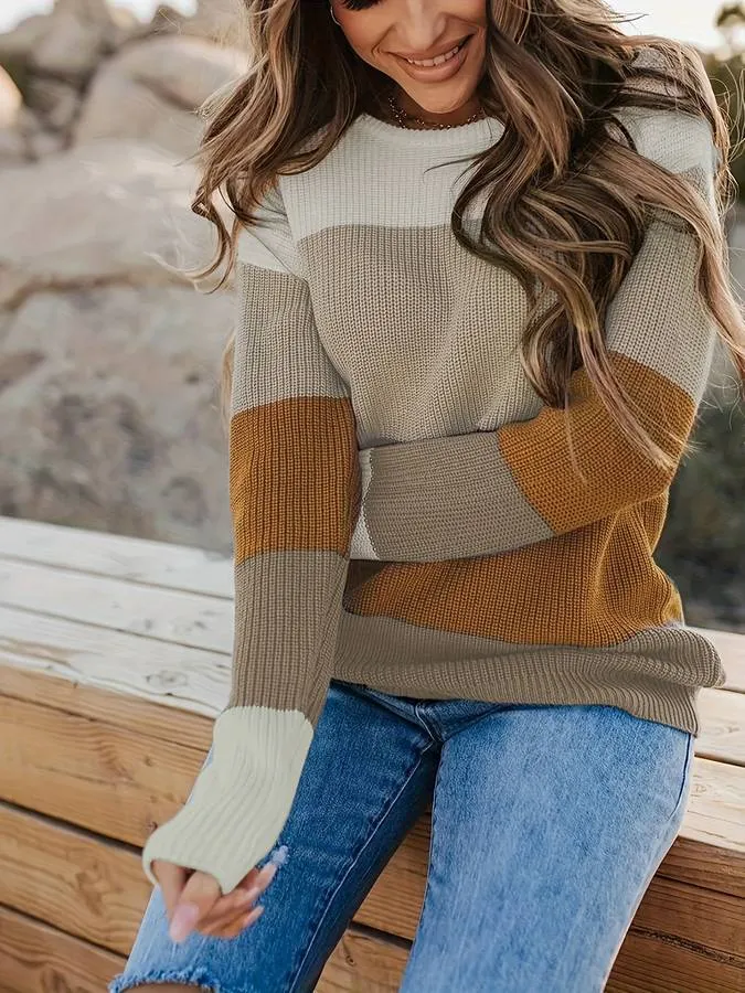 Riza - Chic and Comfortable Stripe Sweater for Women