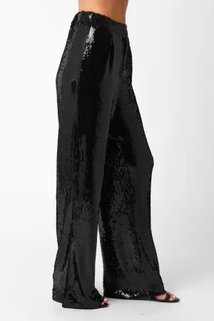 Sequin Pants Black