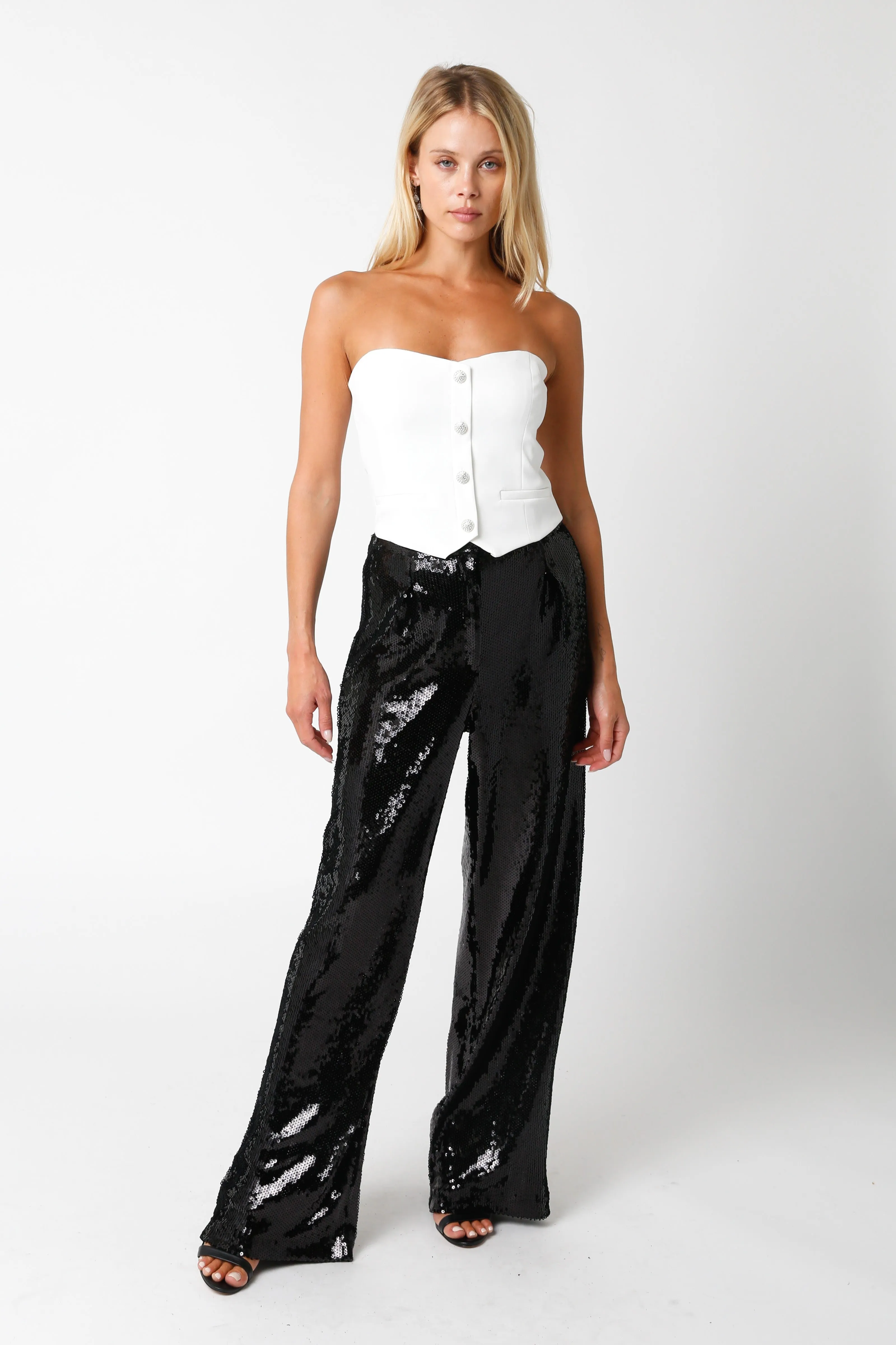 Sequin Pants Black