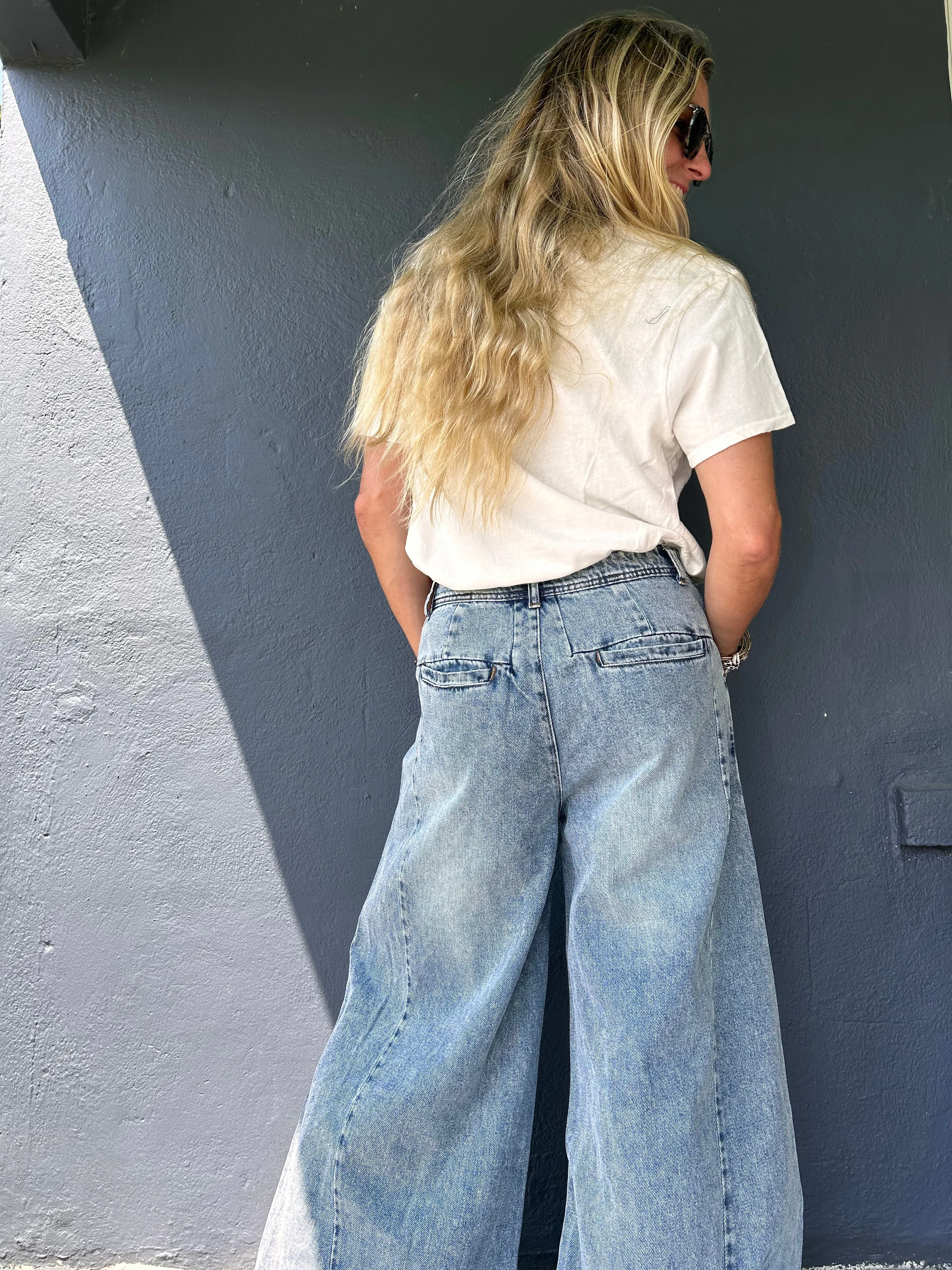 Step Up wide leg trouser jeans