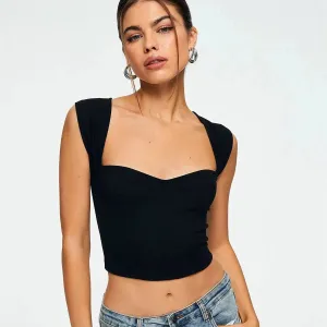 Sweetheart Ribbed Crop Top