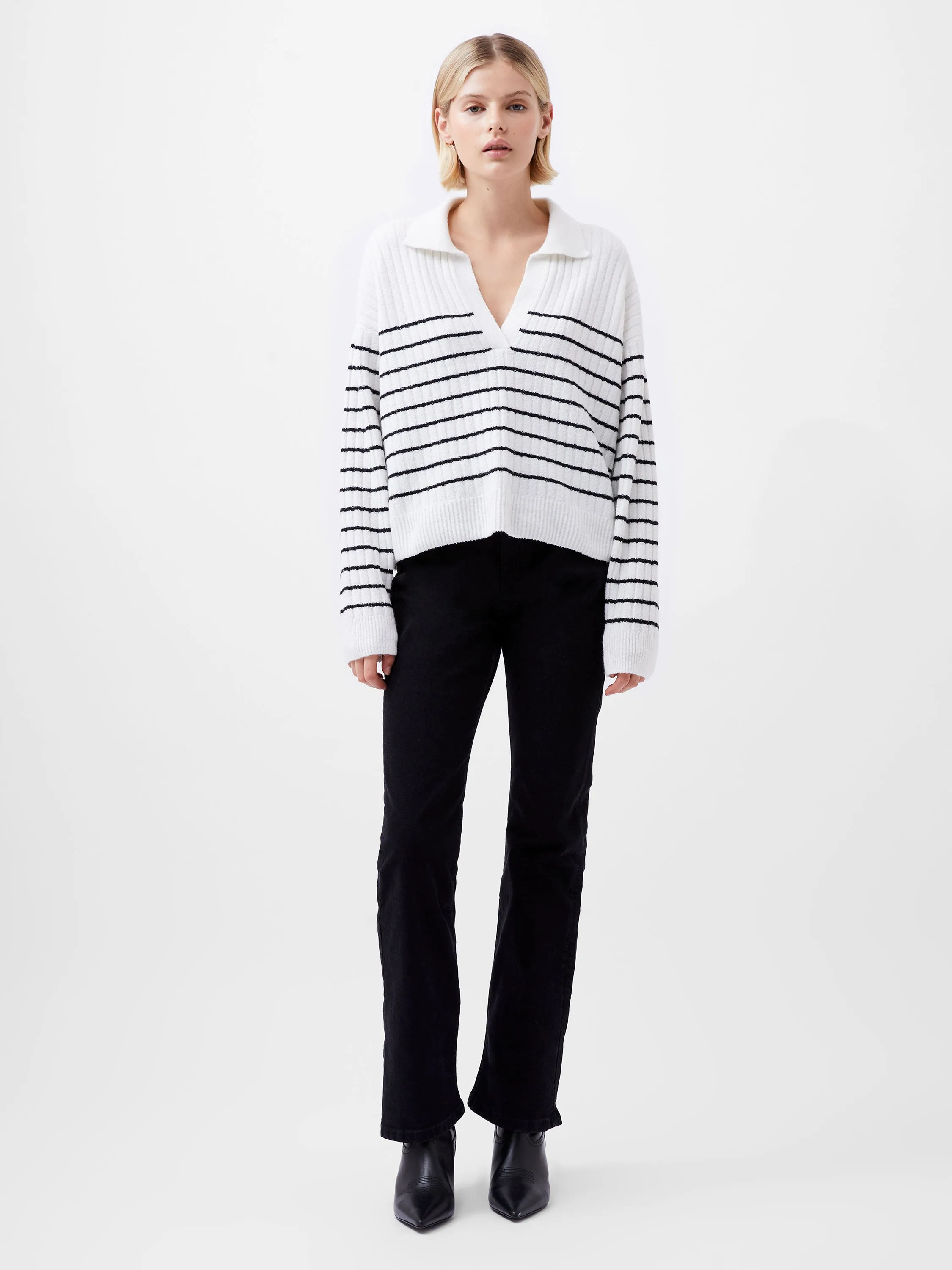 Vhari Recycled Collar Stripe Jumper