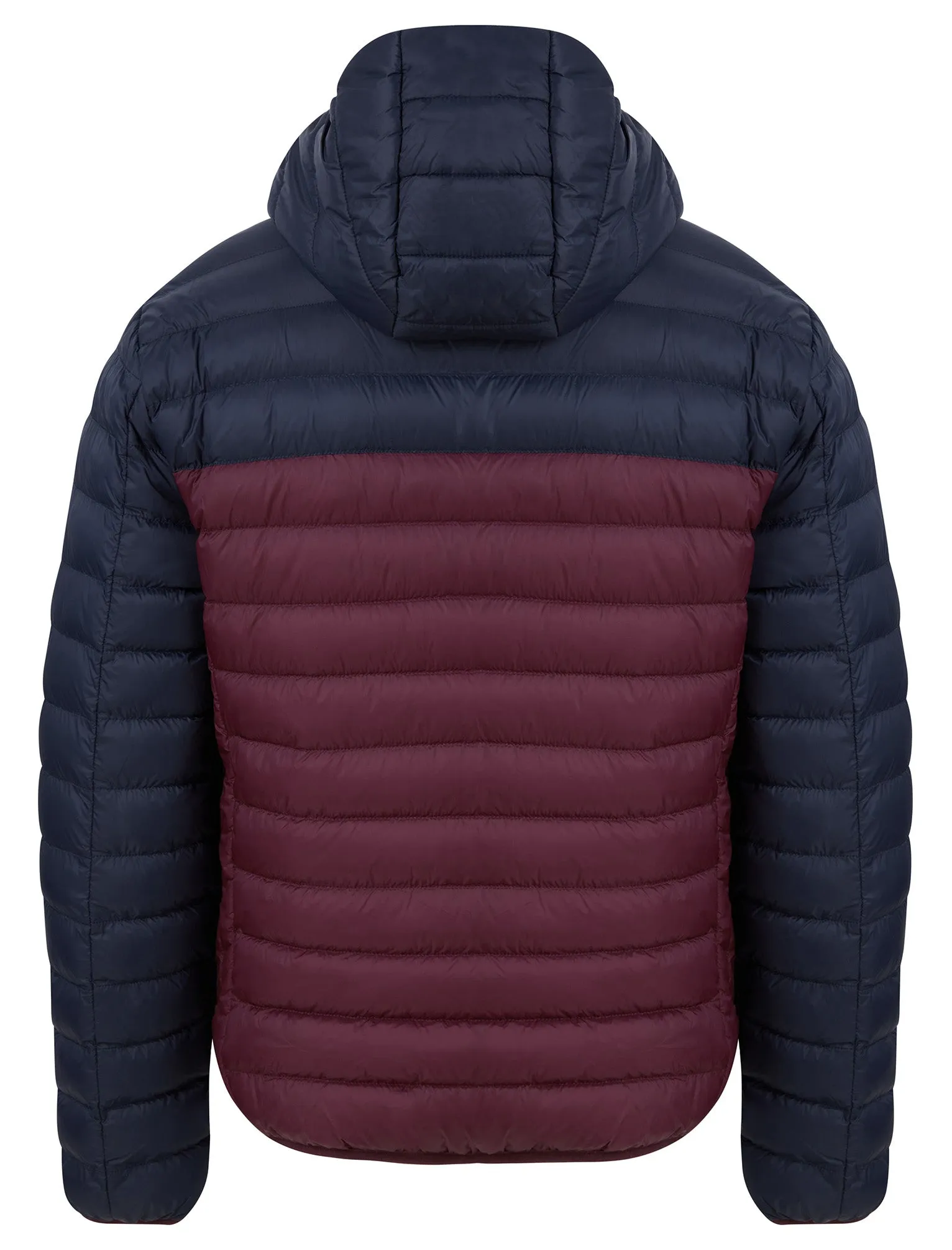 Virgo Colour Block Quilted Puffer Jacket with Hood in Tawny Port - Tokyo Laundry